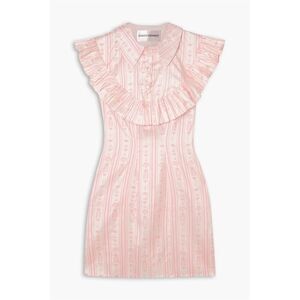 Sindiso Khumalo NWT Pink Ruffled Silk Mini Dress Size UK 10/US 6